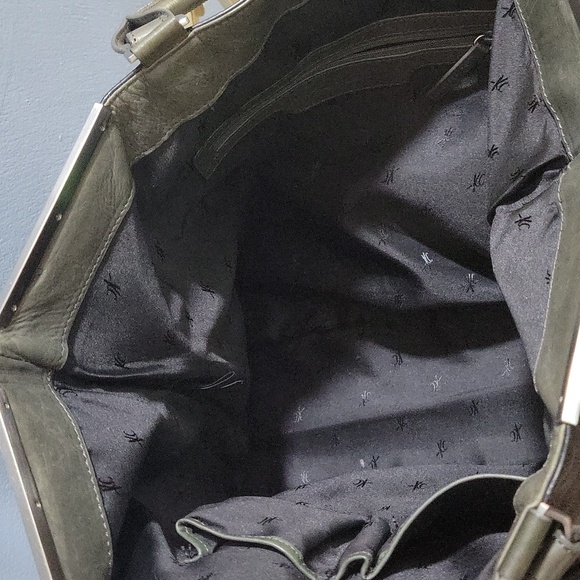 KENNETH COLE 🥰EXTRA LARGE 😍BLACK LEATHER TOTE BAG 🖤🐢 - Picture 6 of 16